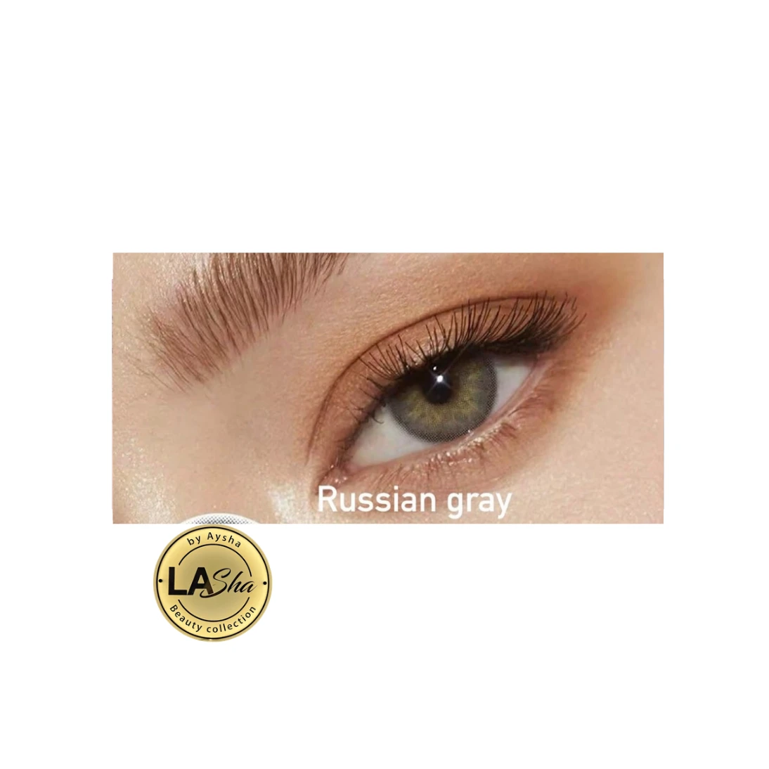 || LAsha|| عدسة زينة رمادي روسي ملونة من لاشا الأصلية